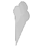 Saugnapfschild in Eis-Form konturgefräst <br>einseitig 4/0-farbig bedruckt