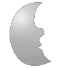Saugnapfschild in Mond-Form konturgefräst <br>einseitig 4/0-farbig bedruckt